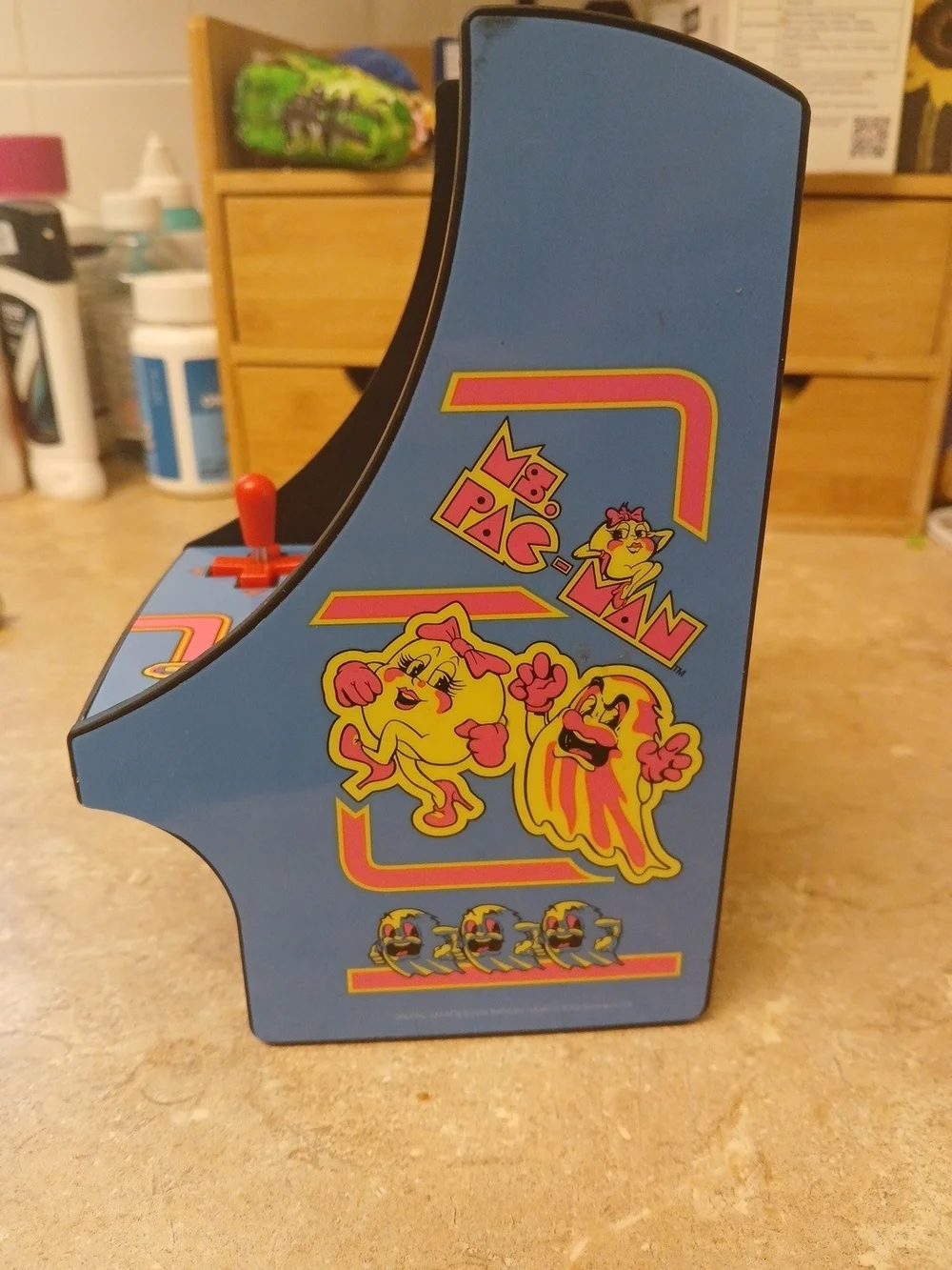 Arcade Ms. Pac-Man Mini Arcade Machine - Black/Blue